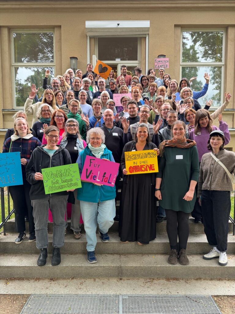 Gruppenfoto zur Stellungnahme der BKSF, Berlin am 07.05.2026